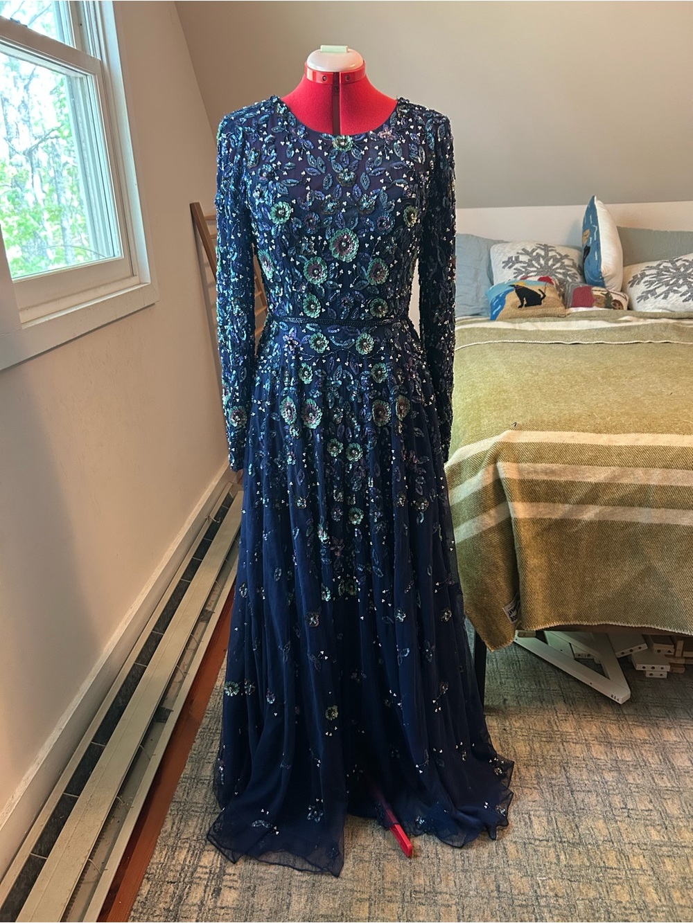 NWT Mac Duggar beaded gown